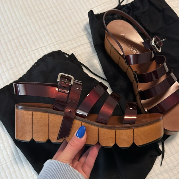 Chanel Patent Leather Slingback Sandals - Picture 2 of 9